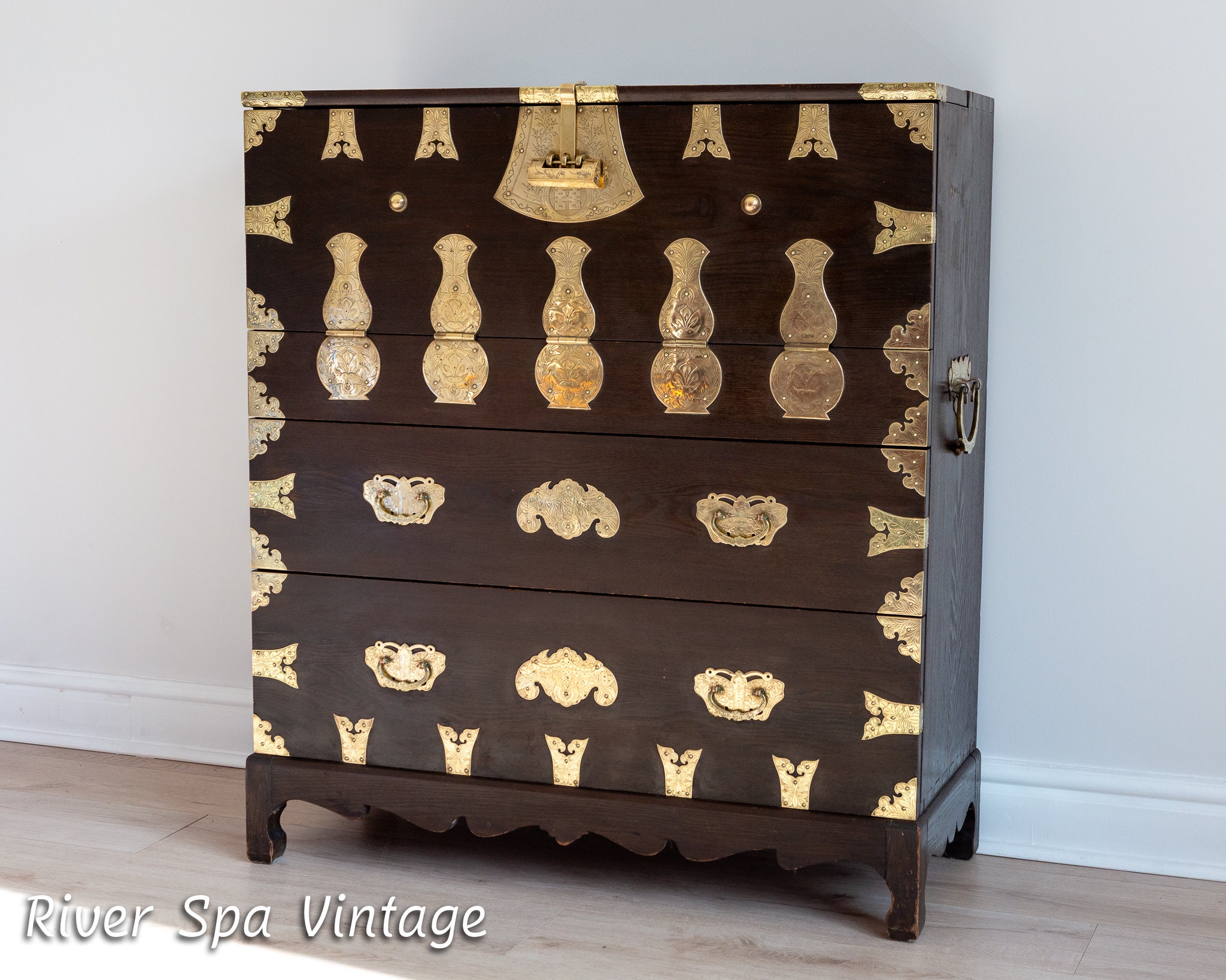 Rare Museum Quality Antique Korean Lacquered Brass Work Etsy