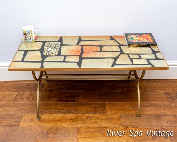 1960s Vintage Denmor Of London Glass Coffee Table Mcm Tubular 1960s Vintage Denmor Of London Glass, Vintage Coffee Table London