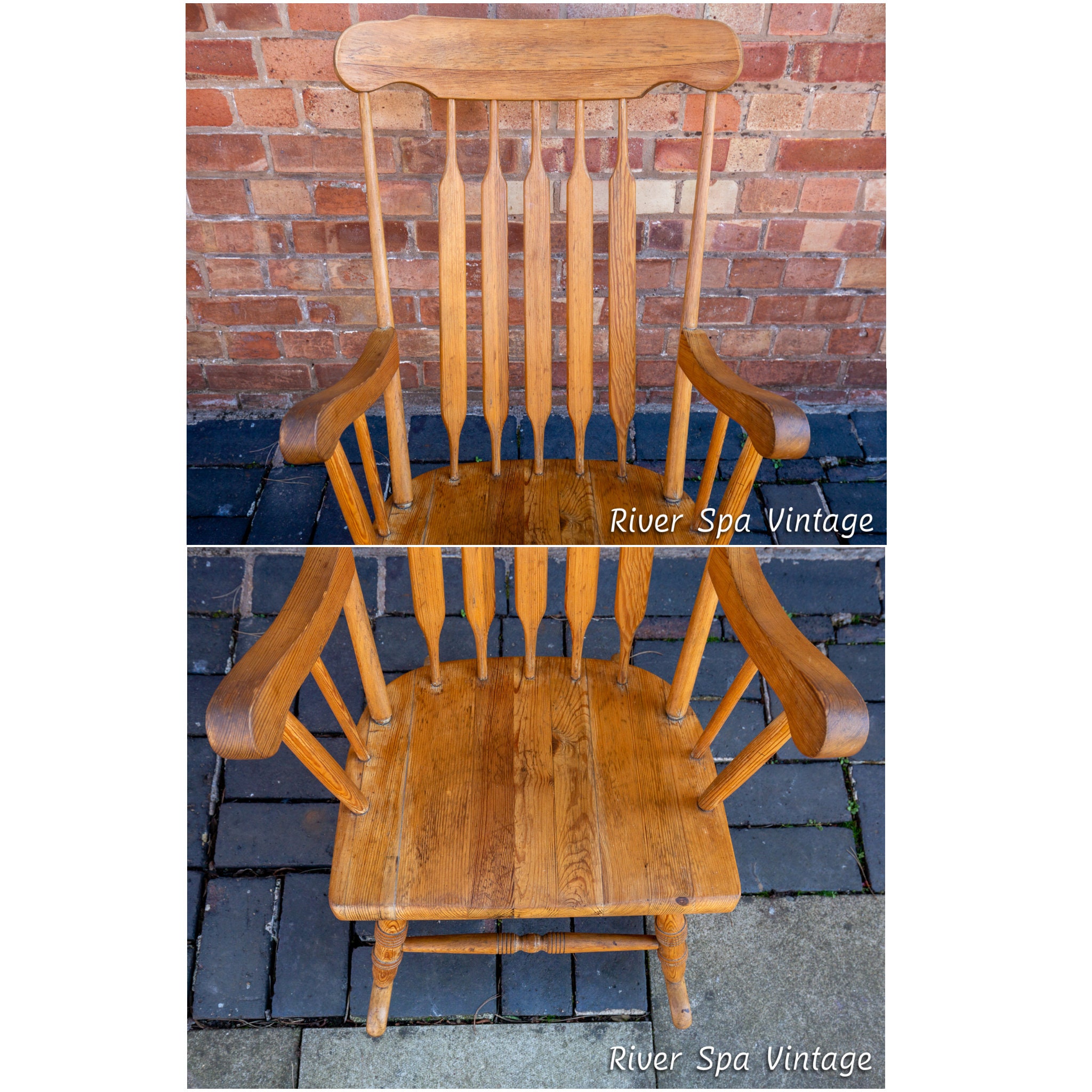 Bent Bros Rocking Chair Windsor Chair MCM Hitchcock Chair Mid