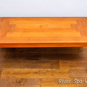 Danish Mid Century Parquet Coffee Table by Vejle Stole Mobelfabrik, Scandinavian Teak Coffee Table, MCM Nordic Danish Japandi Coffee Table