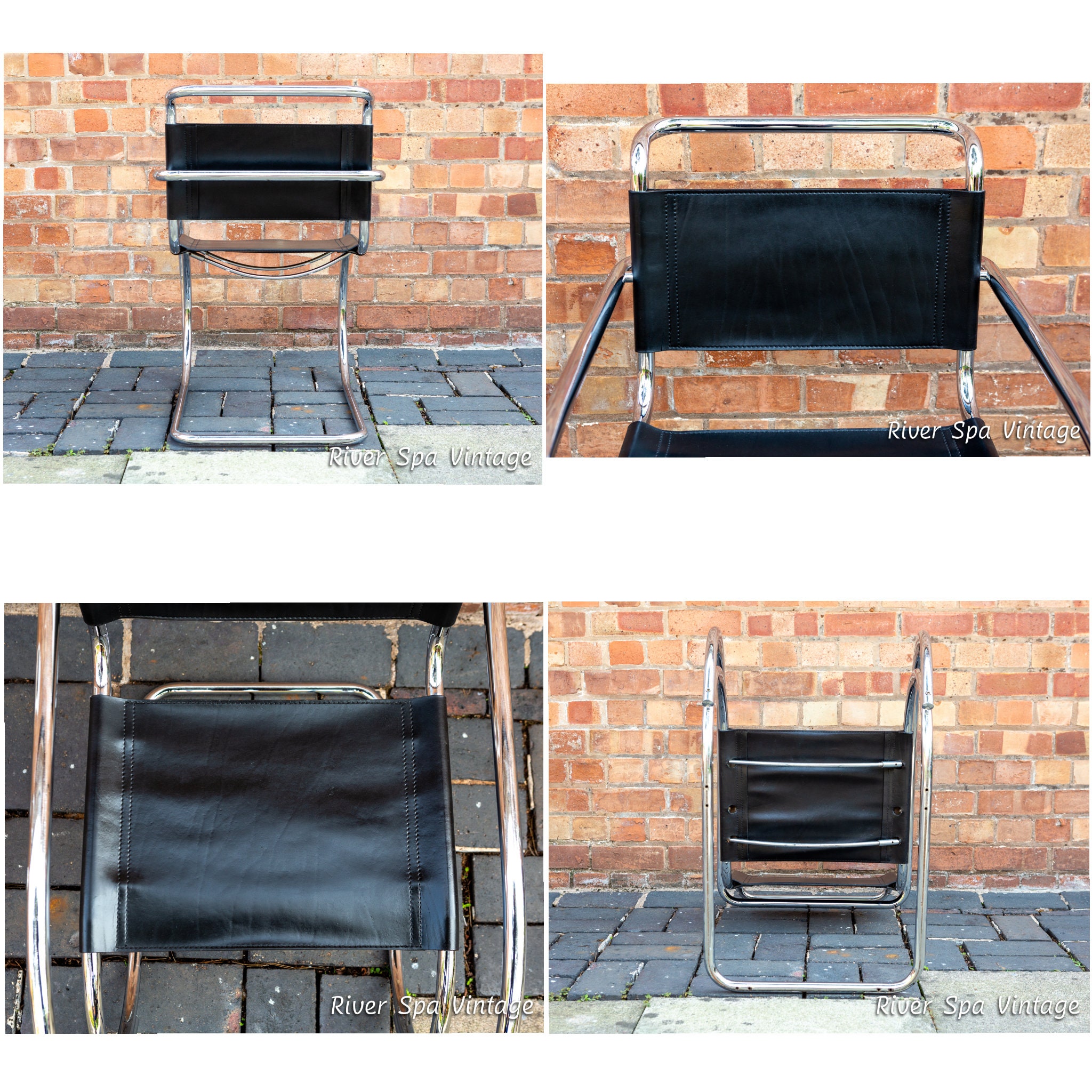 ビンテージヴィンテージMR10チェア本革レザー高級バウハウス