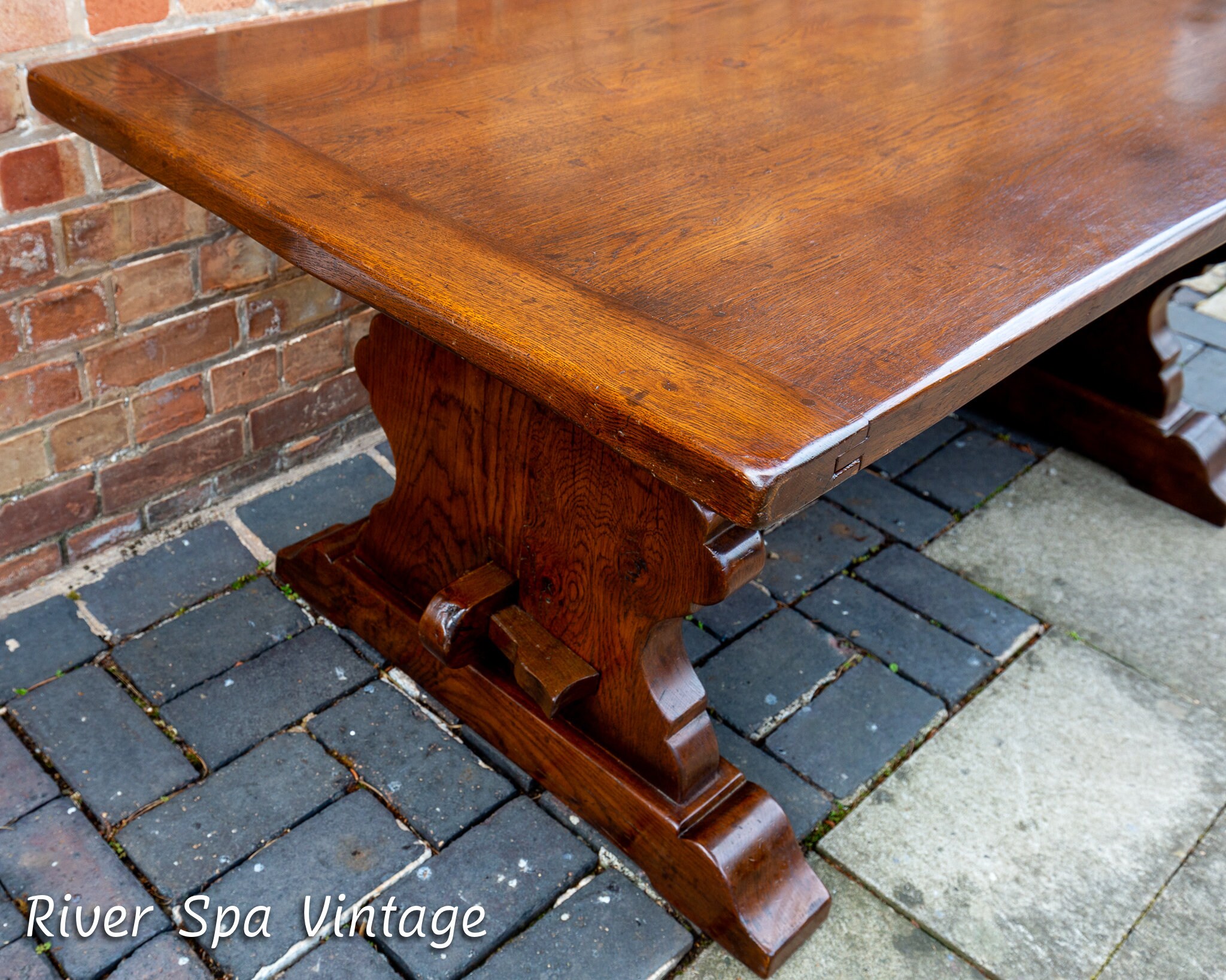 Antique french trestle dining cheap table