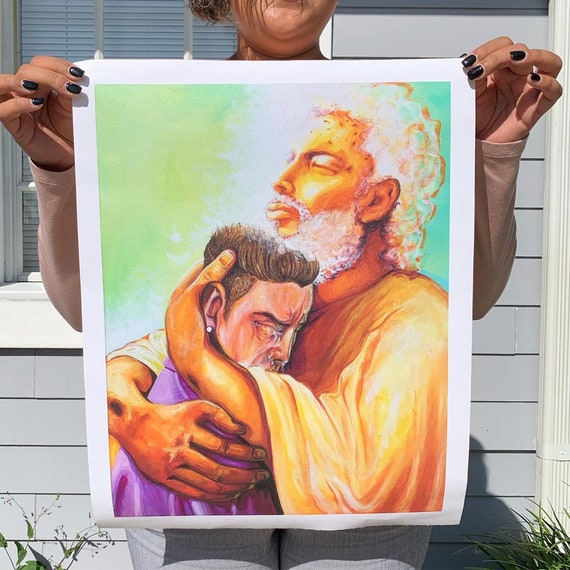 Father\u2018s Embrace 16\u201dx20\u201d canvas print