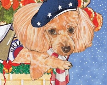 Poodle Toy Apricot Poodle Christmas Cards Set Of 10 Cards & 10 Envelopes