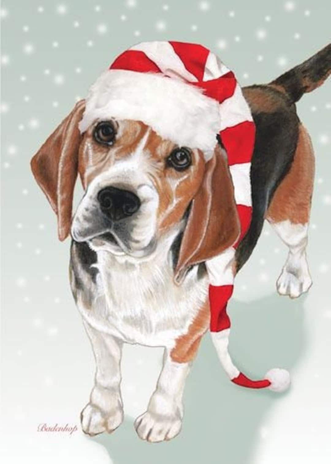 Beagle Christmas Cards Set of 10 Cards & 10 Envelopes - Etsy