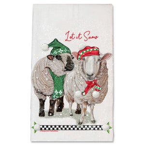 Sheep Cheviot And Hampshire Sheep Christmas Kitchen Towel Holiday Pet Gift (DTC768)