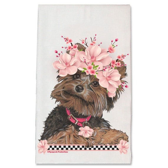 Yorkie dish towels cheap