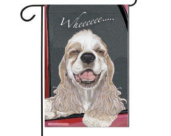 Cocker Spaniel Garden Flag Double Sided 12" x 18" Yard Art Decor