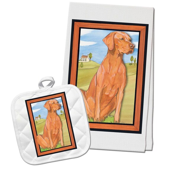 Hungarian Vizsla Oven Mitts & Pot Holders (4 Piece Set) Hungarian Vizsla Oven Mitts & Pot Holders (4 Piece Set)