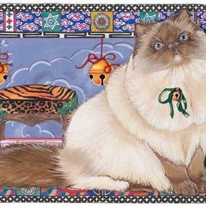 Himalayan Cat Christmas Cards Set Of 10 Cards & 10 Envelopes