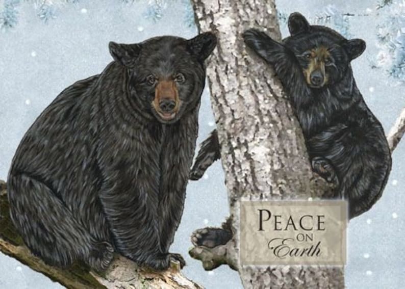 Black Bear Christmas Cards 