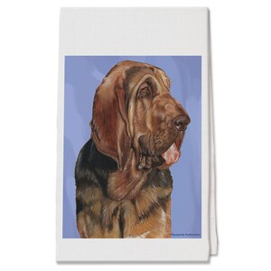 Bloodhound Decorative Cotton Kitchen Dish Towel, Pet Gift