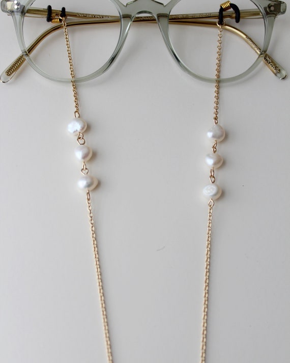 Freshwater Pearl Glasses Chain, Boho Sunglasses Chain - Etsy display picture 3