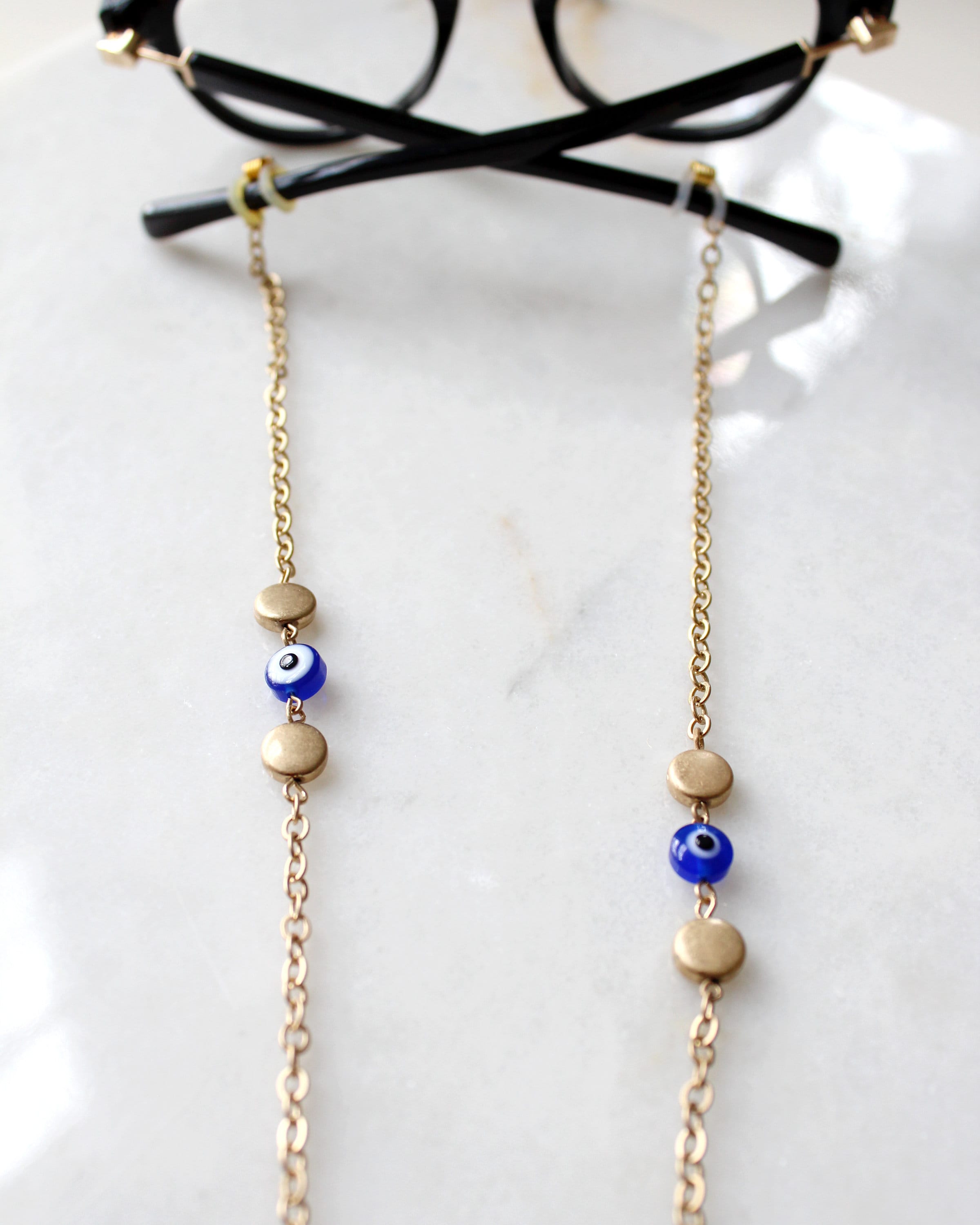 Blue Eyes Ethnic Glasses Mask Chain Necklace. Blue Eyes Etsy