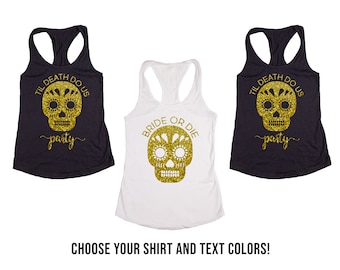 Til Death to us Party Bachelorette, Wedding & Bridal Party Tank Top or V-neck