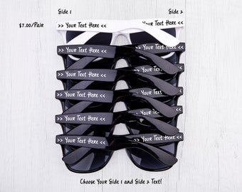 Custom Sunglasses for Bridal Party, Bachelorette, Wedding Favor & Wedding Party