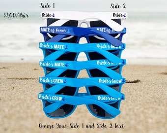 Bride's Mate Nautical Themed Bachelorette, Bridal Party & Wedding Sunglasses