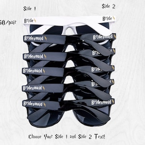 Sunglasses with writing sales on the side