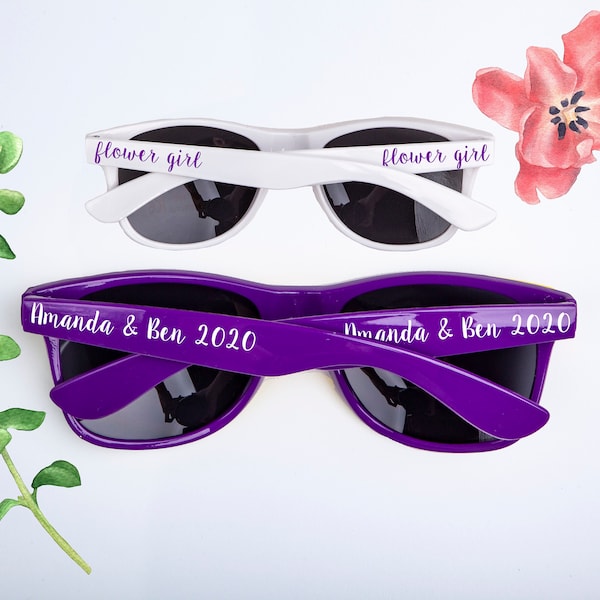 Custom Flower Girl, Ring Bearer, Bridal Party & Wedding Favor Sunglasses