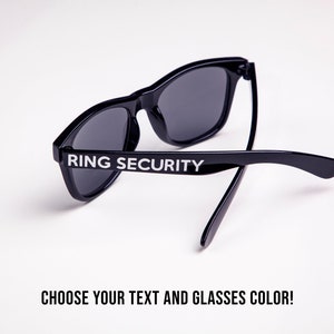 Ring Security Custom Kids or Adult Sized Wedding Ring Bearer Sunglasses