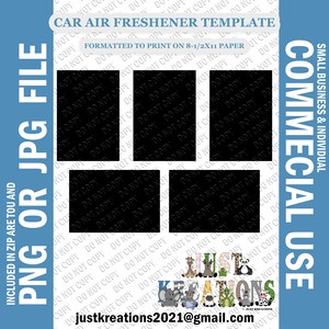 Download Car Air Freshener Blank Air Freshener Template Sublimation Etsy