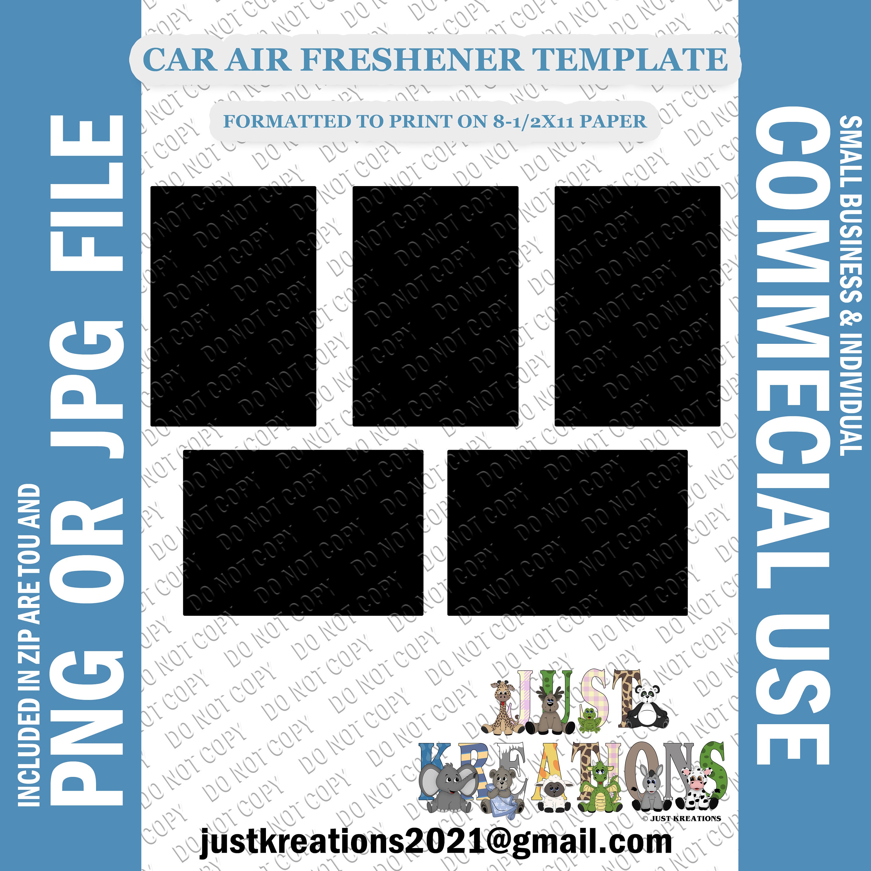 Download Sublimation Blanks Car Air Fresheners Template | Etsy