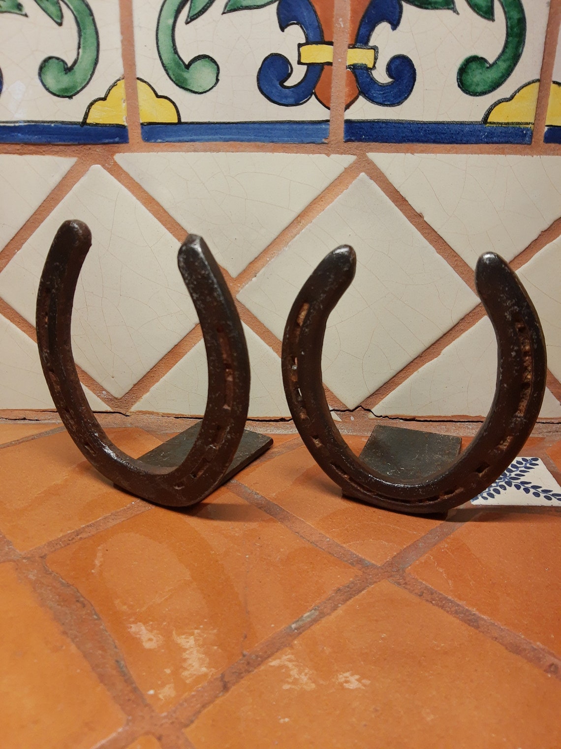 Horseshoe/ Bookends/ Rustic Bookends/ Southwest Style Gift Etsy