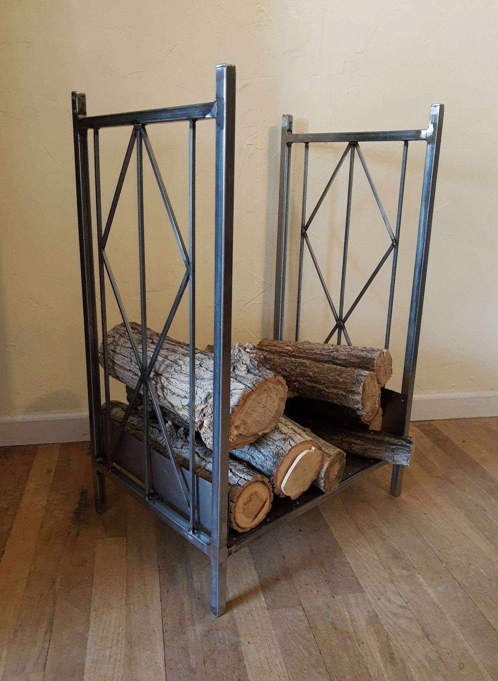 Firewood Holder/ Modern Firewood Holder/ Contemporary Firewood Holder/ Indoor Firewood Holder