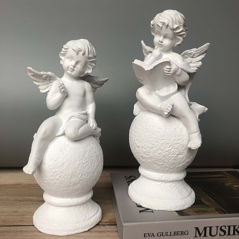 Cherubs FigurineAngels Resin Garden Statue Indoor Outdoor Etsy