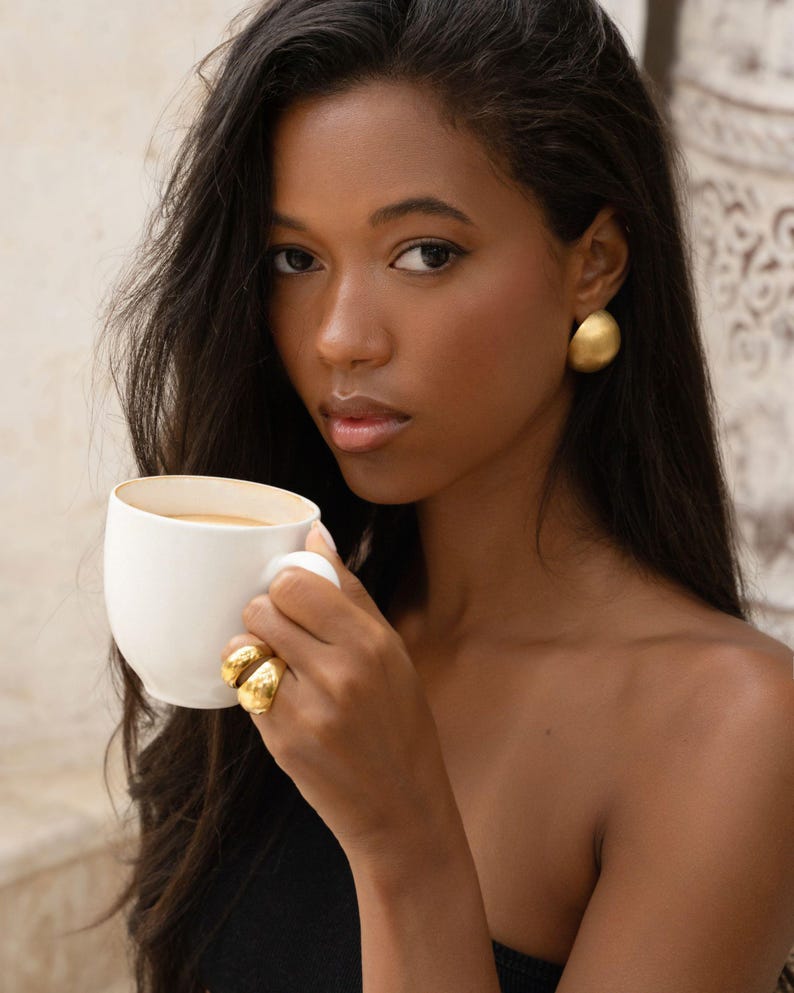 vintage earrings styled casually