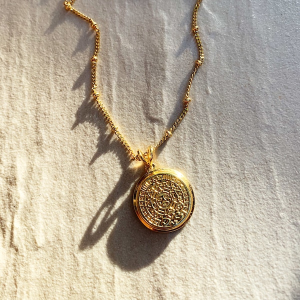 Dainty Coin Necklace 18K Gold Plated Non Tarnish Gold Coin Necklace Dainty Gold Necklace Gold Pendant Necklace Gold Medallion Necklace