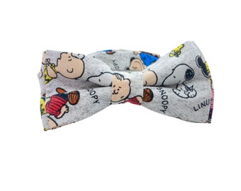 Snoopy and Friends Pre Tied Self Tie Adult Kids Handmade Adjustable Bow Tie Up To 19”