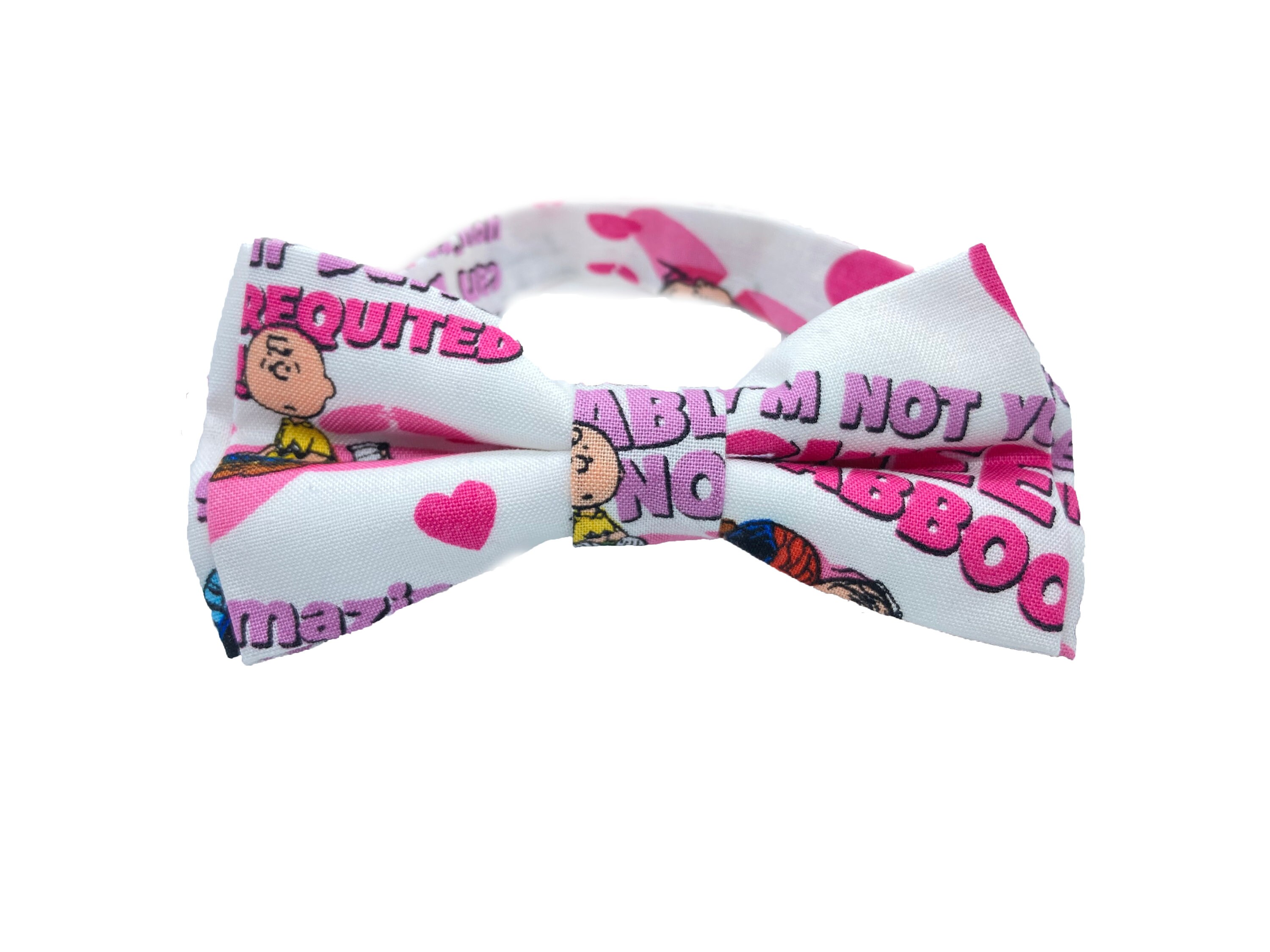 Snoopy Valentines Day Adult Kids Pre Tie Self Tie Bow Tie Adjustable Neckband Up To 19"