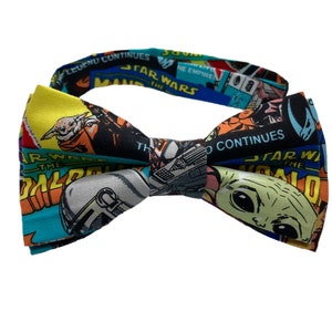 Rare Edition Handcrafted Stars Wars Comic Pre Tie Bow Tie Special Edition Stars Wars Bow Tie. Adjustable Neck Band Up To 19”