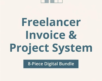 Freelancer Invoice Bundle | Hourly Fixed Project Retainer Invoice | Time Tracker Budget Planner Client Tracker | Canva | Google Sheets