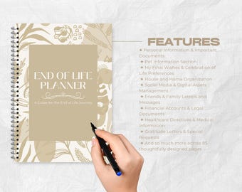 End of Life Planner, 85-Page Estate Planner, Editable Digital Legacy Binder, Funeral Wishes, Final Affairs Planner, Downloadable Planner