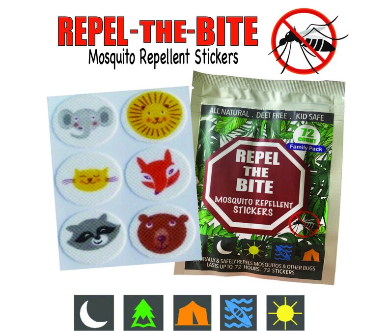 Repel the Bite All Natural Mosquito Repellent Sticker Patches 72 Pack