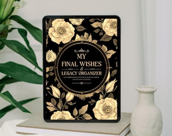 Legacy Binder, End of Life Planner, Funeral Wishes, Medical Financial Organizer (Digital Download)