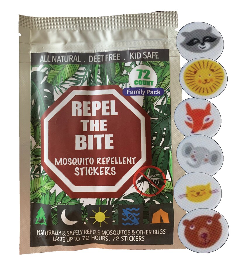 Repel the Bite All Natural Mosquito Repellent Sticker Patches 72 Pack