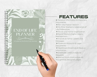 End of Life Planner, Legacy Binder, Funeral Wishes (Digital Download)