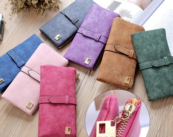 Women's Ladies Leather Clutch Wallet Case Purse Handbag Long Phone Card Holder