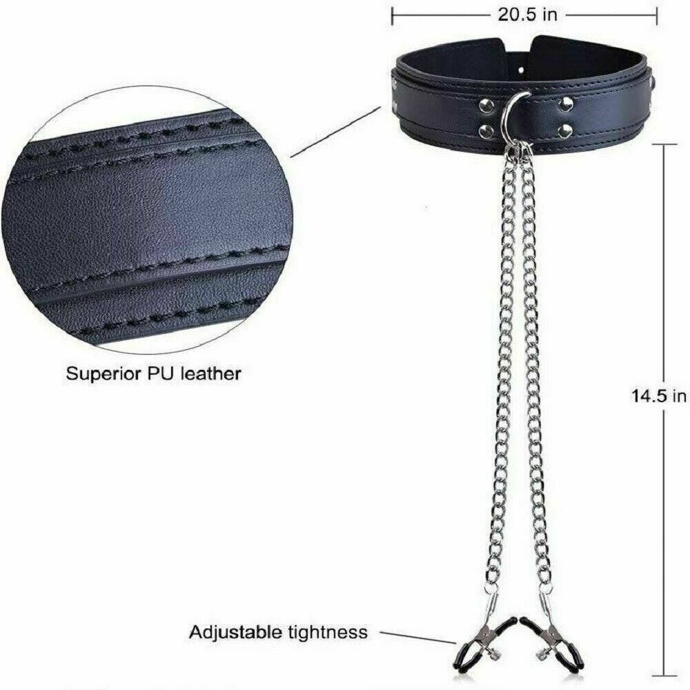 PU Leather Plush Bdsm Bondage Set Restaints Flirting Hand Whip Collar Gag  Nipple Clamps Erotic Sex Toys For Couples Y18101501 From Zhengrui03, $10.8