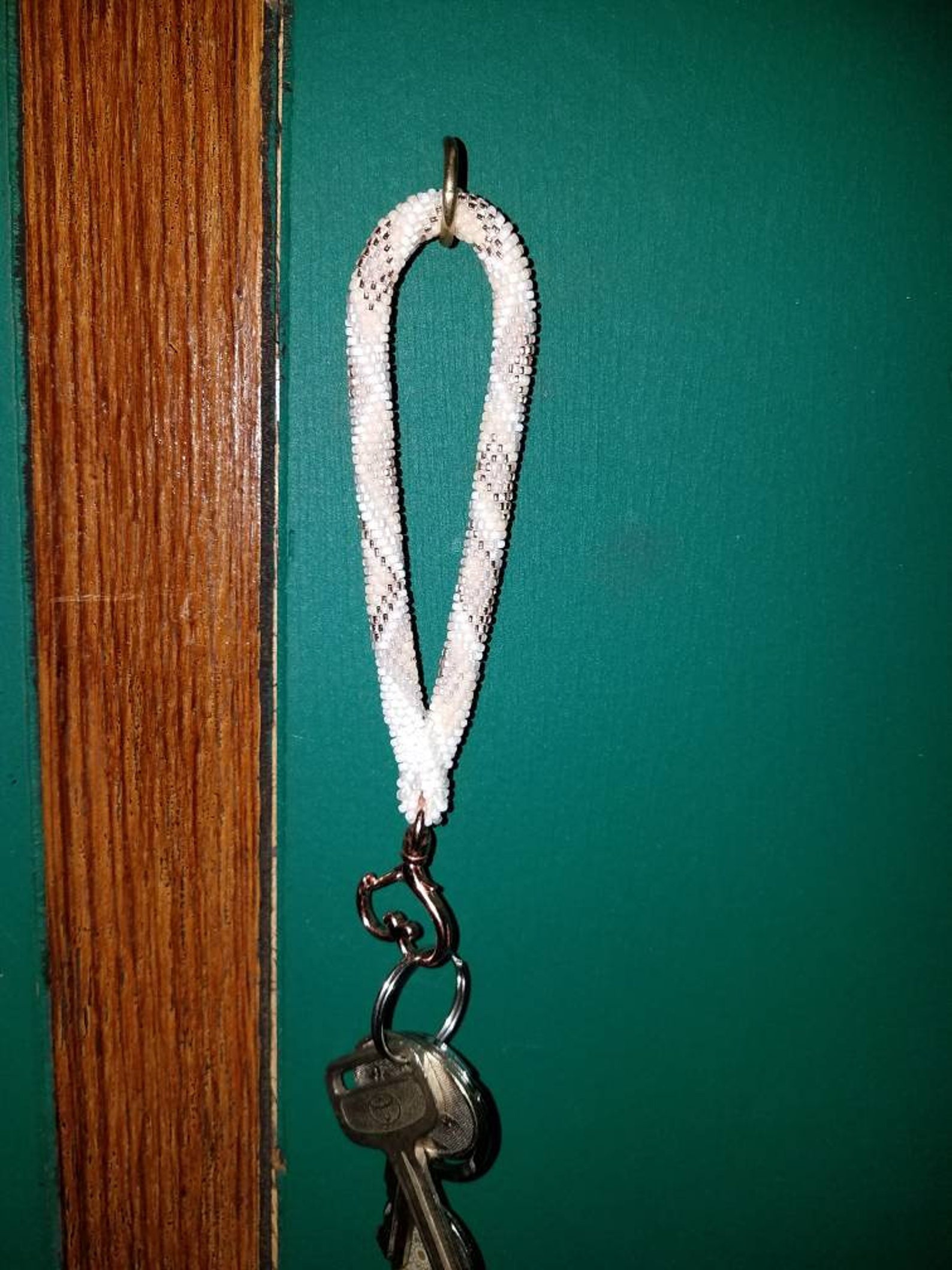 Handmade Beaded Rope Wrist Key Chain Etsy