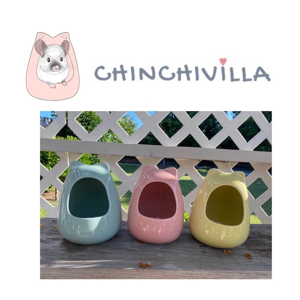 Flash Sale** Fat Chinny Ceramic House with treats（Chinchivilla Exclusive Quality）-includes shipping insurance