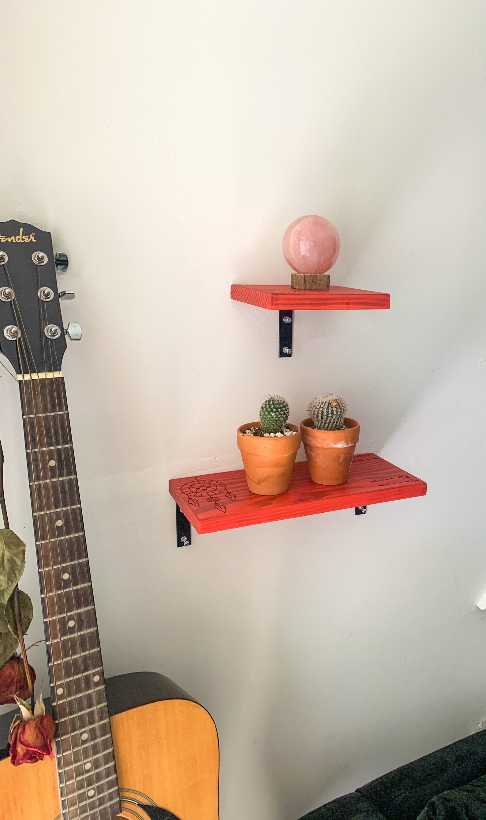Floating Shelf Shelf Shelves Boho Style Wall Decor Home Etsy
