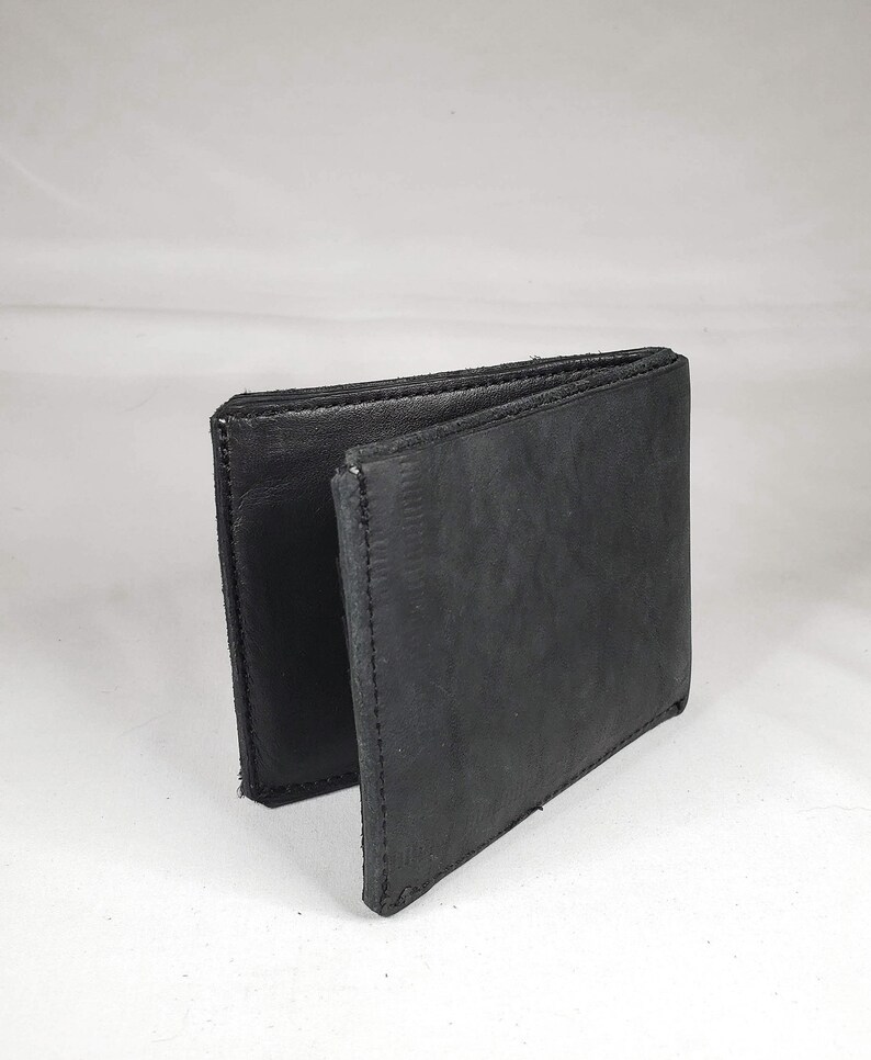 Simple Black Leather 4 Credit Card Wallet