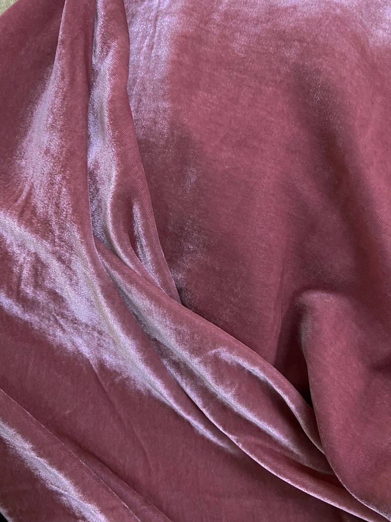 Rubber Pink Pure Silk Velvet Fabric Luxury Silk Velvet Fabric Etsy