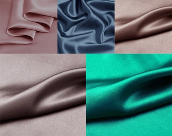 30 Momme 100% heavy silk charmeuse satin fabric  more color for DIY, sewing, party dress, skirt by the yard