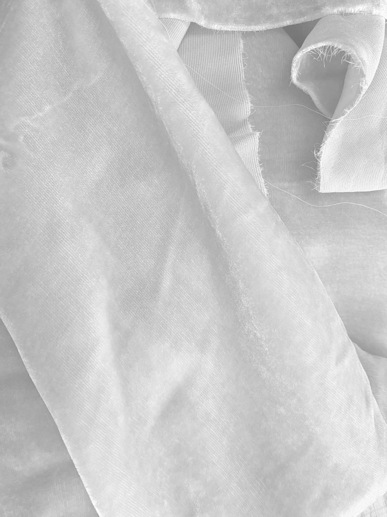 White Pure Silk Velvet Fabric Luxury Silk Velvet Fabric for Etsy