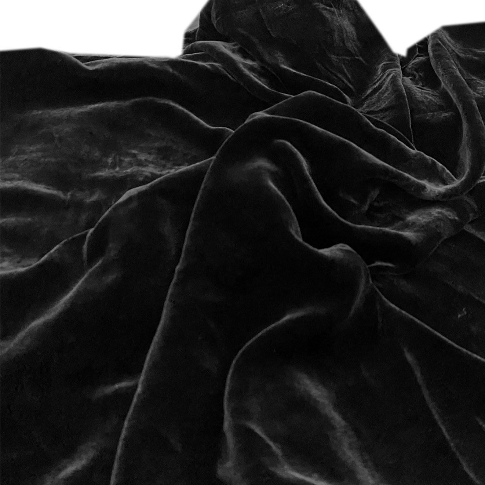 Black Pure Silk Velvet Fabric Luxury Silk Velvet Fabric for Etsy